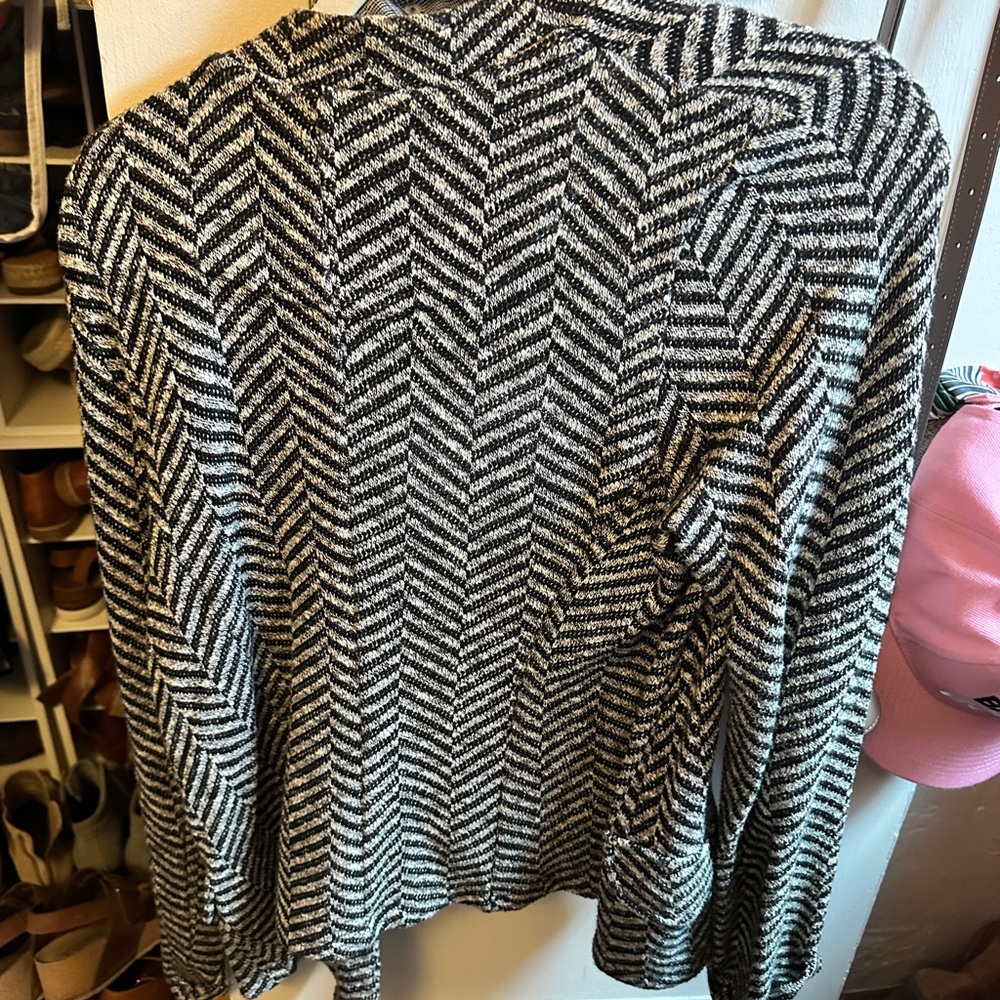 Black and White Chevron Blazer